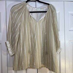 Jade Melody Tam Womens Size Large 3/4 Sleeves Bohemian Boho